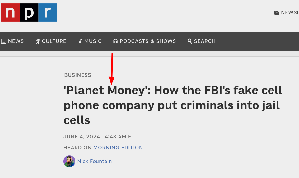 'Planet Money': How the FBI's fake cell phone company put criminals into jail cells