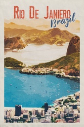 Vintage style Brazil poster