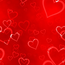 Background Red Hearts