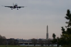 Airplane Landing At Washington DC