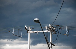 Electric Pole With Street Light