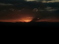 Stormy night Colorado sunset