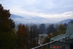 Houses And Mountains