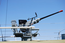 WW2 Gun On Historic Vessel