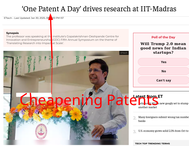Cheapening Patents: ‘One Patent A Day’ drives research at IIT-Madras