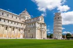 Leaning Tower And Cathedral In Pisa