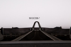 Success on a Vintage Typewriter