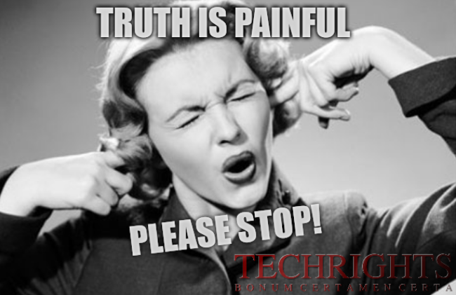 Truth is painful, please stop!