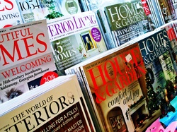 Magazines on a newsagents shelf