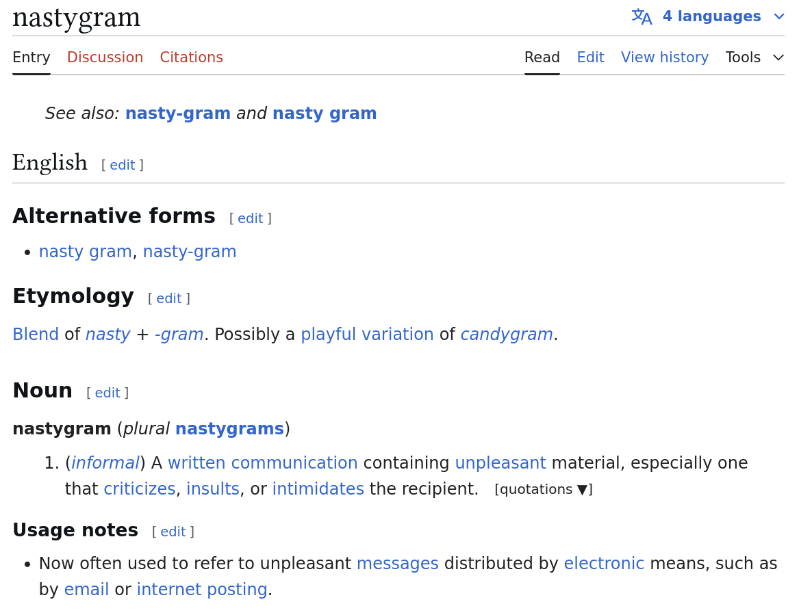 Nastygram