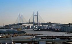 Yokohama Bay Bridge, as seen from Harbour Park