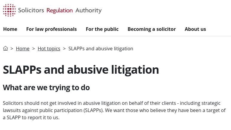 SLAPPs and abusive litigation