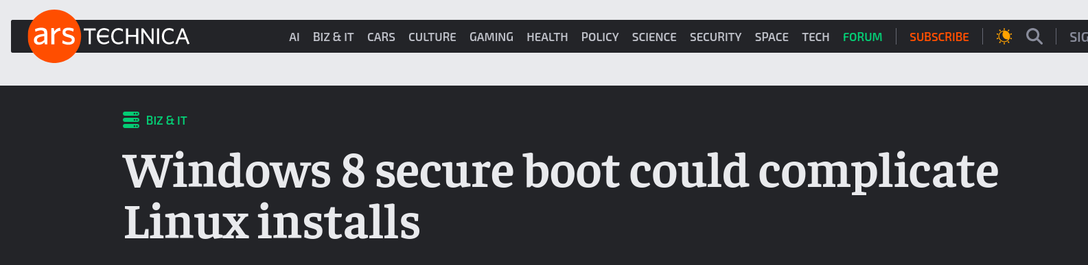 Windows 8 secure boot could complicate Linux installs