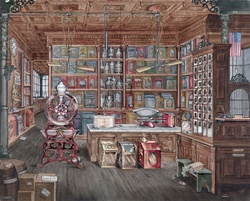 Vintage Grocery Store Illustration