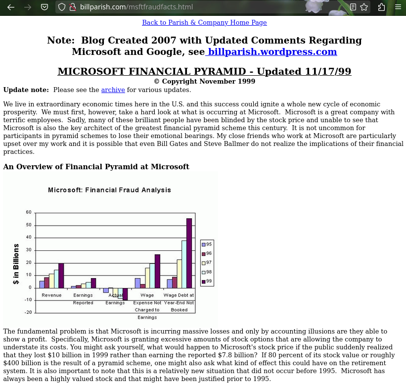 MICROSOFT FINANCIAL PYRAMID
