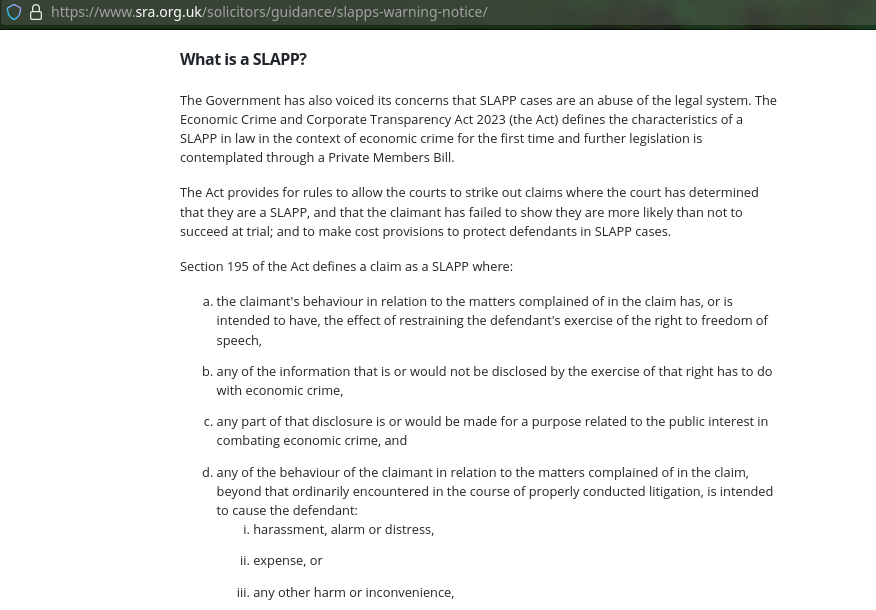 What is a SLAPP?