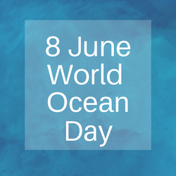 8 June World Ocean Day blue sea poster