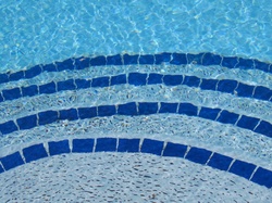 Pool steps at shallow end
