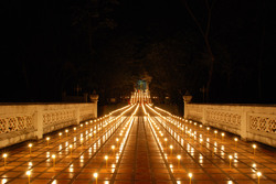 We lit a lot of candles at Wat Luang Phor Sodh, it is very beautiful.