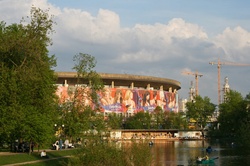 Olympic stadium hosting euro vision party in moscow 2009