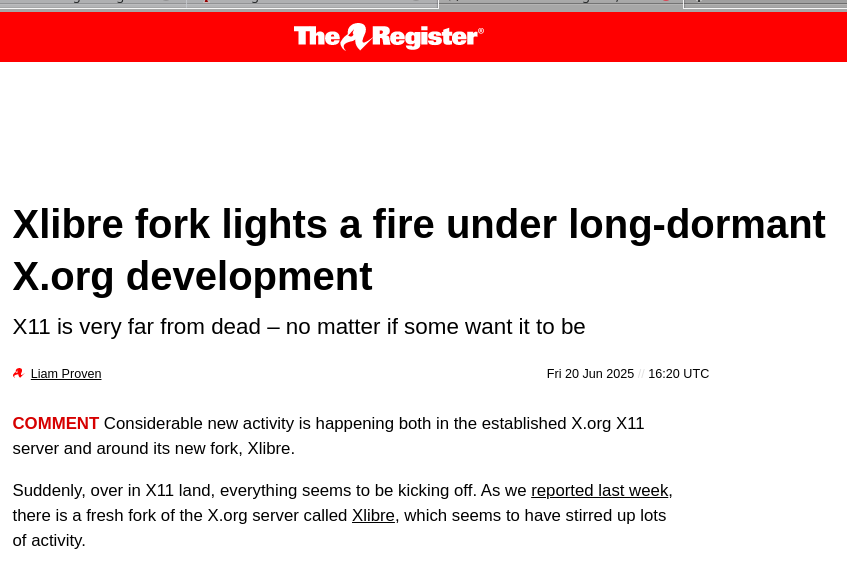 Xlibre fork lights a fire under long-dormant X.org development