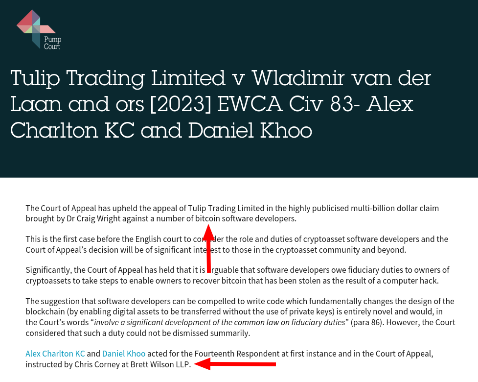 Tulip Trading Limited v Wladimir van der Laan and ors [2023] EWCA Civ 83- Alex Charlton KC and Daniel Khoo