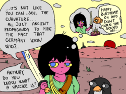 the entirety of human knowledge contained within a fully-sentient AI