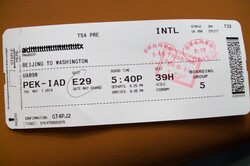 Airline boarding pass