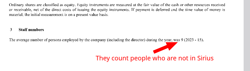They count people who are not in Sirius
