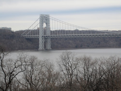 The George Washington Bridge in the winter