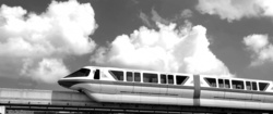 Monorail tram train at Disney World, Orlando, Florida