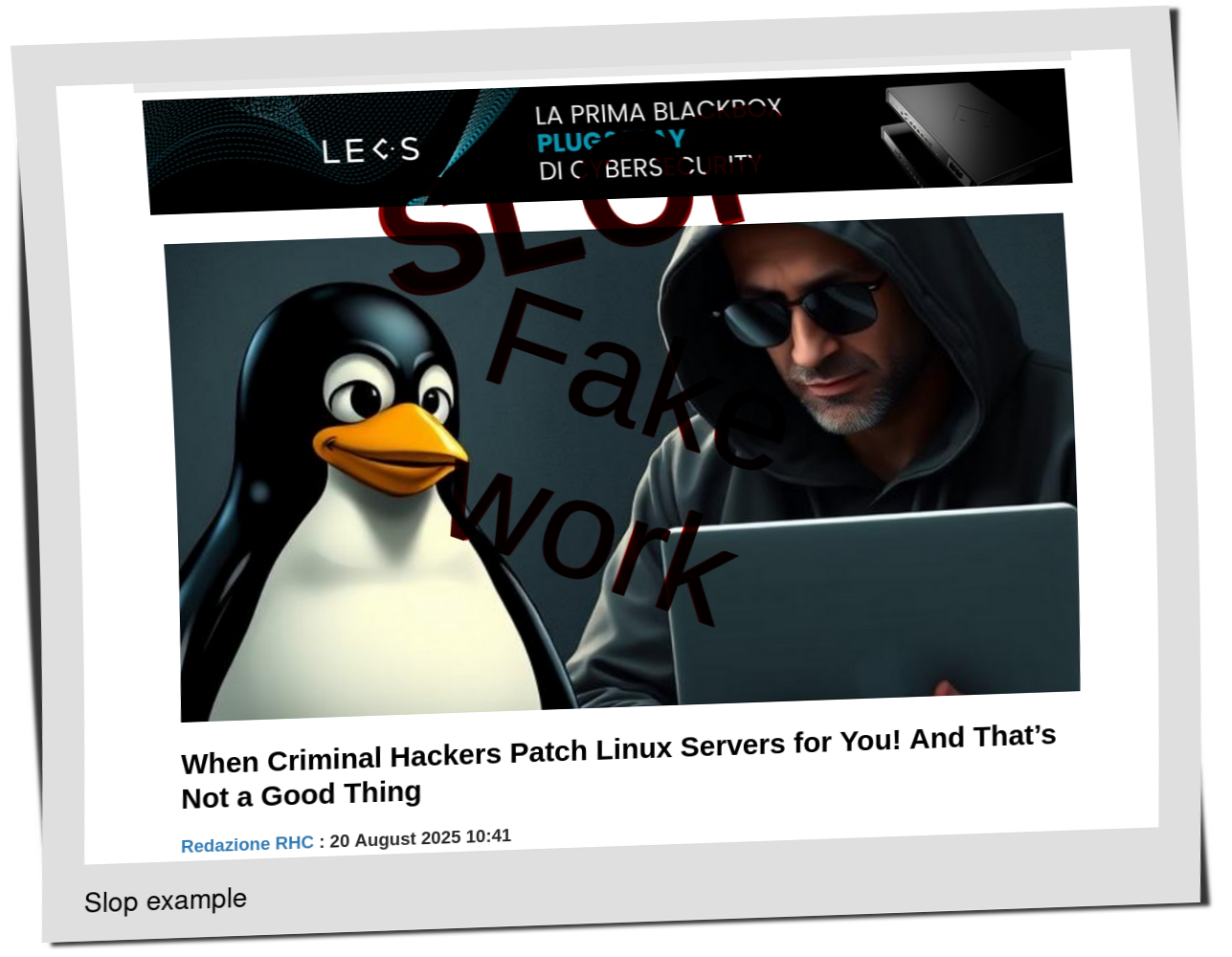 Slop or fake: When Criminal Hackers Patch Linux Servers for You! And That’s Not a Good Thing