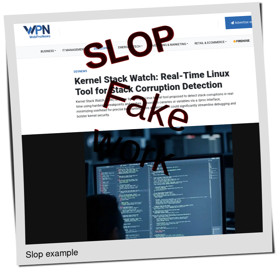Slop or fake: Kernel Stack Watch: Real-Time Linux Tool for Stack Corruption Detection