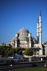 Yeni Cami is one of the oldest mosques in Istanbul and welcomes a new day on an August morning.