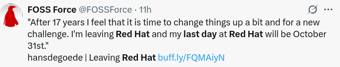 hansdegoede | Leaving Red Hat