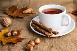 Tea And Autumn Decorations