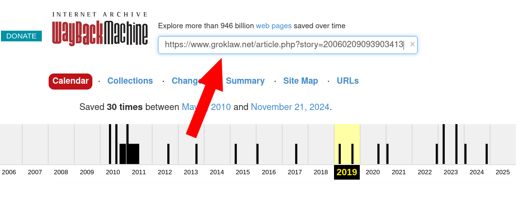 groklaw.net in Internet Archive (IA)