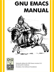 GNU Emacs Manual (cover art by Etienne Suvasa; cover design by Matt Lee)