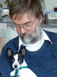 The puppy and Barry Kauler