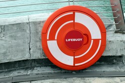 Life buoy safe guard by the sea