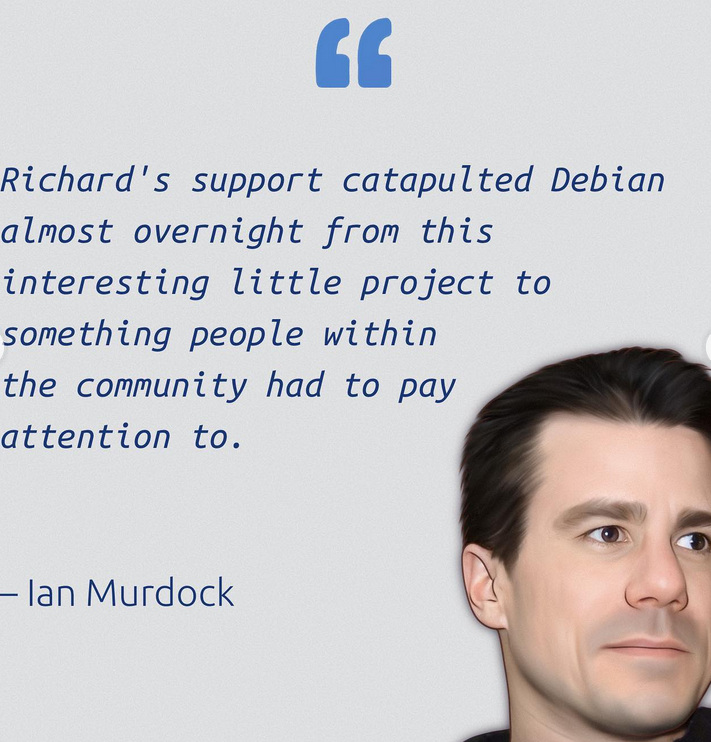 A photo of Ian Murdock taken by Ilya Schurov on April 4, 2008