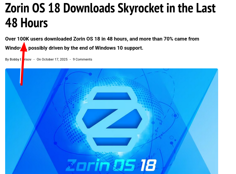 Zorin OS 18 Downloads Skyrocket in the Last 48 Hours