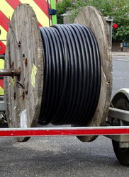 Electrical Cable Drum On A Trailer