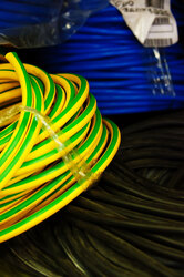 Scrolled industrial electrical cables