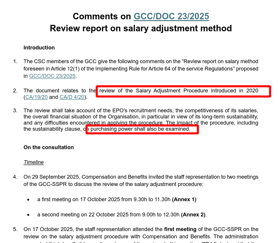 Review report on salary adjustment method