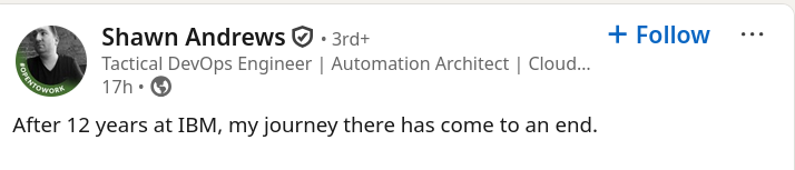 Shawn Andrews on IBM