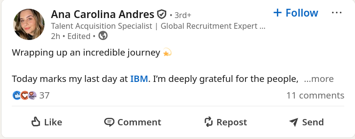 Today marks my last day at IBM. I’m deeply grateful for the people