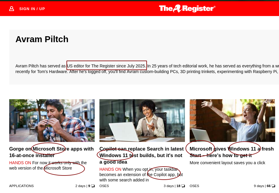 Avram Piltch has served as US editor for The Register since July 2025