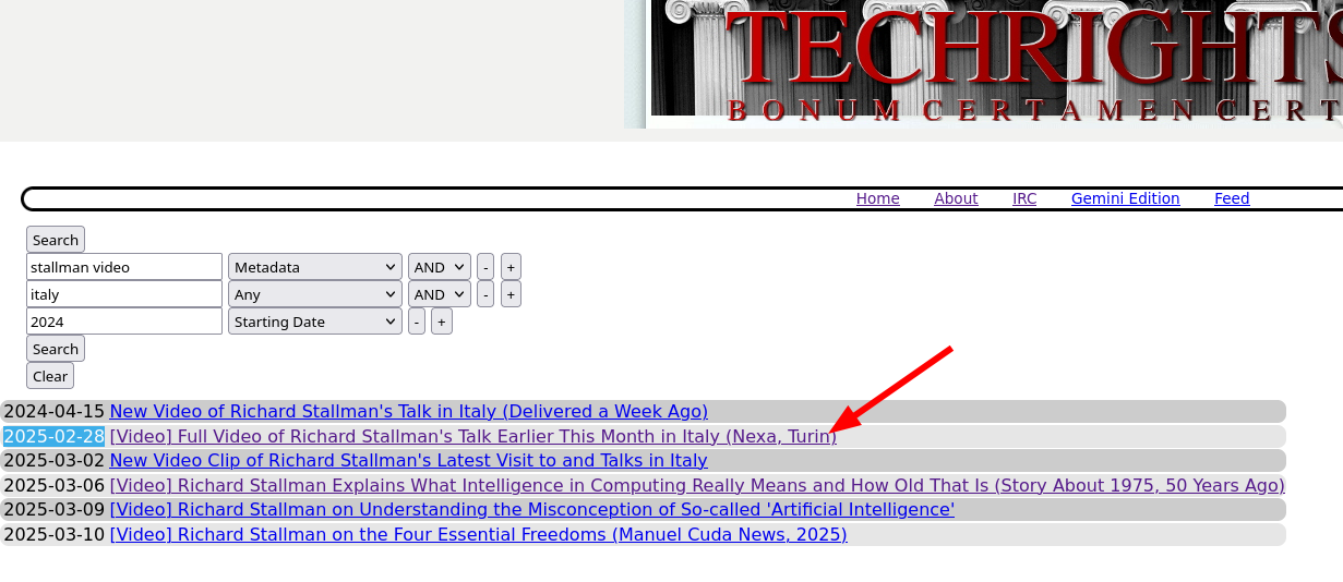 stallman video italy 2024