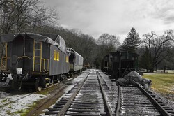 Vintage Trains at Muddy Creek Forks, PA.